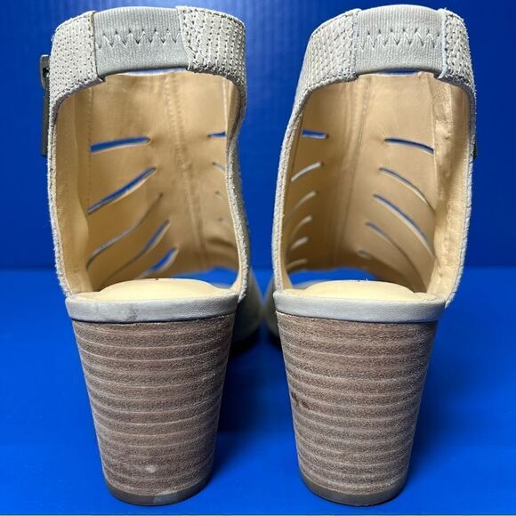 Clarks Artisan Womens Deloria Ivy Stacked Block Heel Sandals in Sand 9.5M - Picture 4 of 10